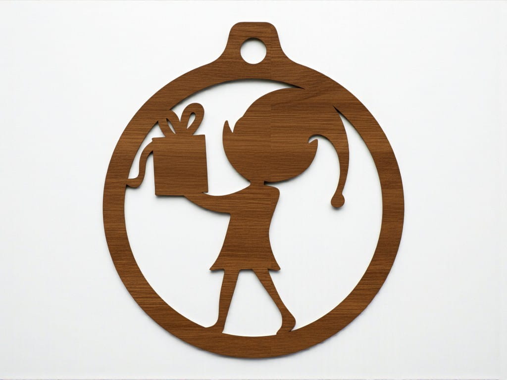 Laser Cut Elf Christmas Tree Ornament