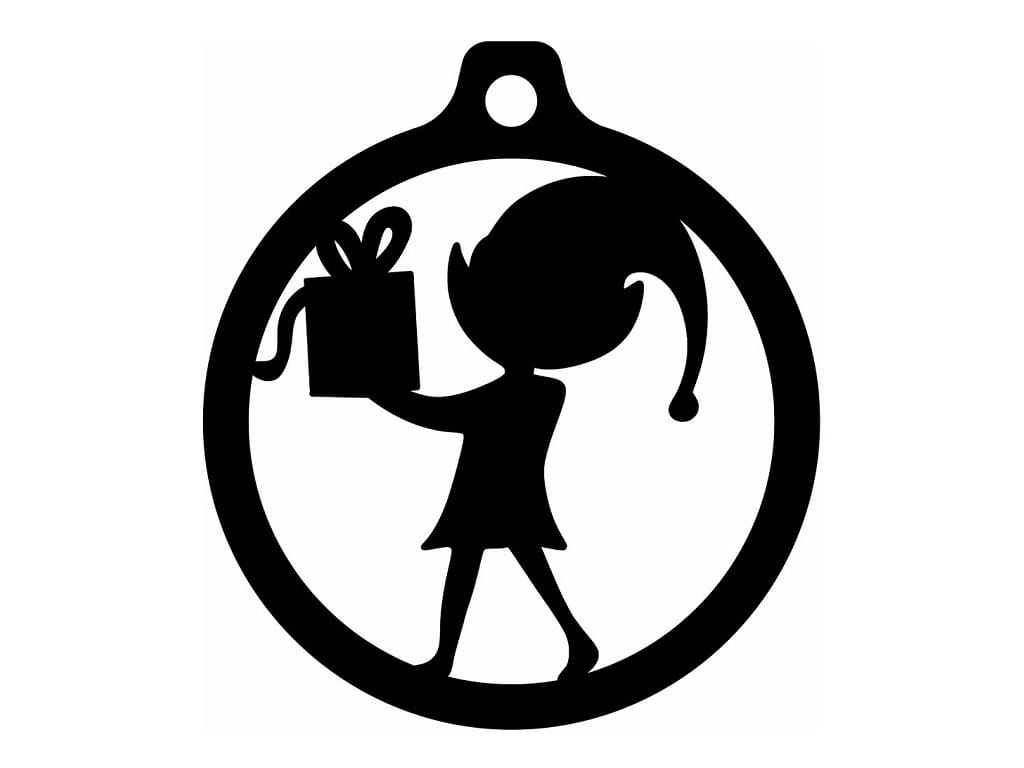 Laser Cut Elf Christmas Tree Ornament