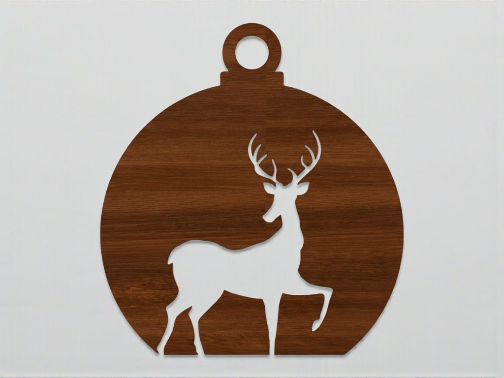 Laser Cut Deer Christmas Tree Ball