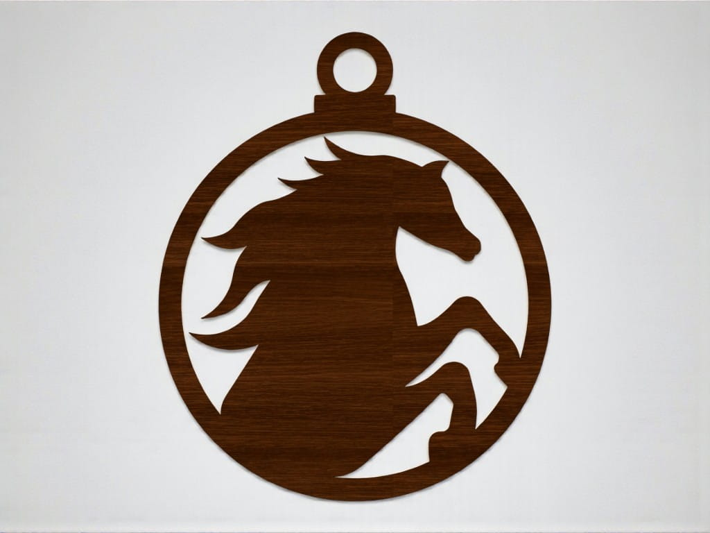 Laser Cut Horse Christmas Tree Ornament