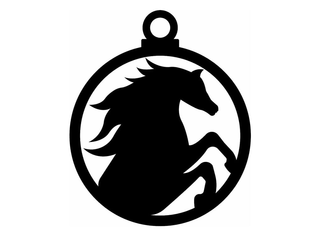Laser Cut Horse Christmas Tree Ornament