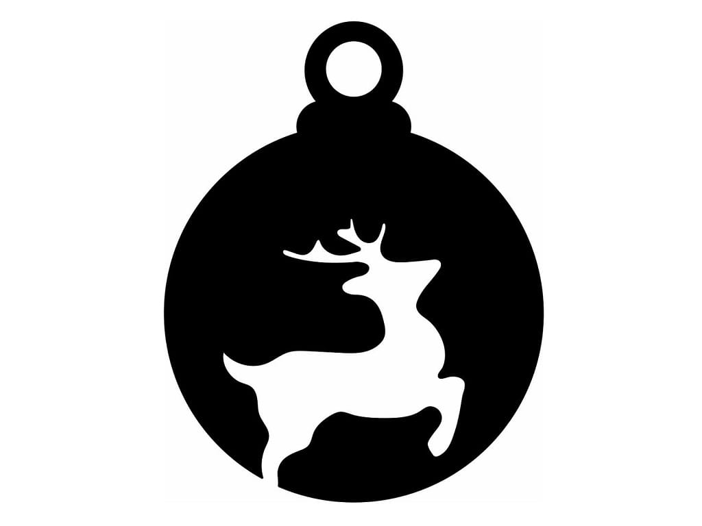 Laser Cut Deer Cutout Christmas Ornament