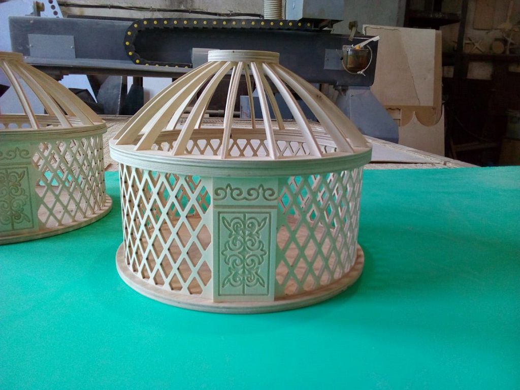 Laser Cut Wooden Yurt Box