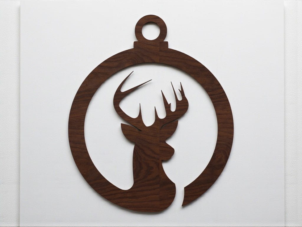 Laser Cut Unique Reindeer Christmas Tree Ornament