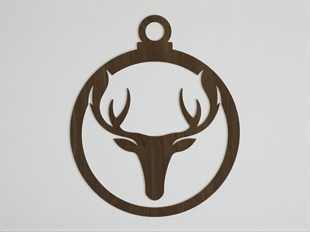 Laser Cut Deer Head Christmas Tree Bauble