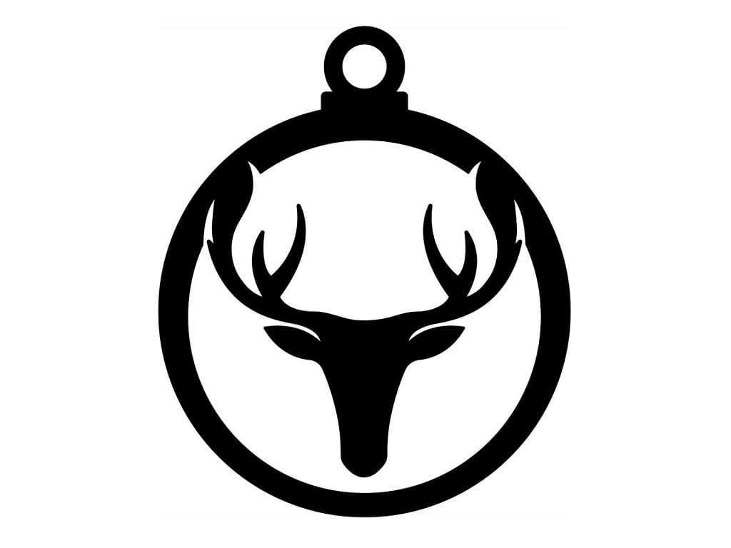 Laser Cut Deer Head Christmas Tree Bauble