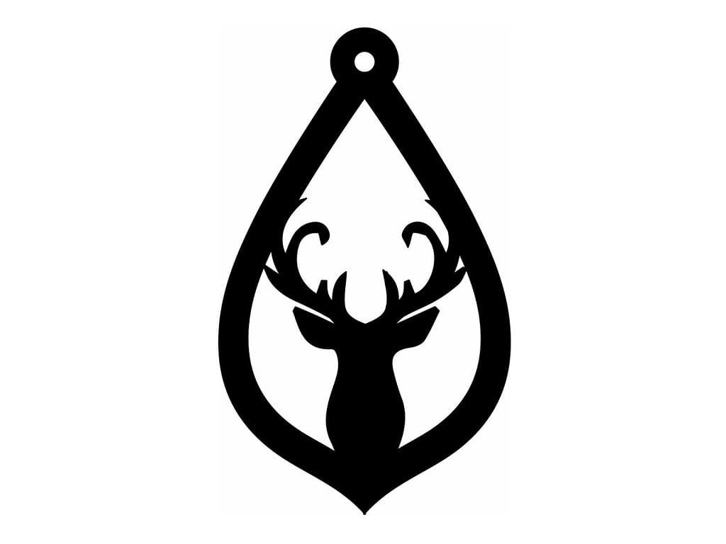 Laser Cut Elk Christmas Tree Ornament