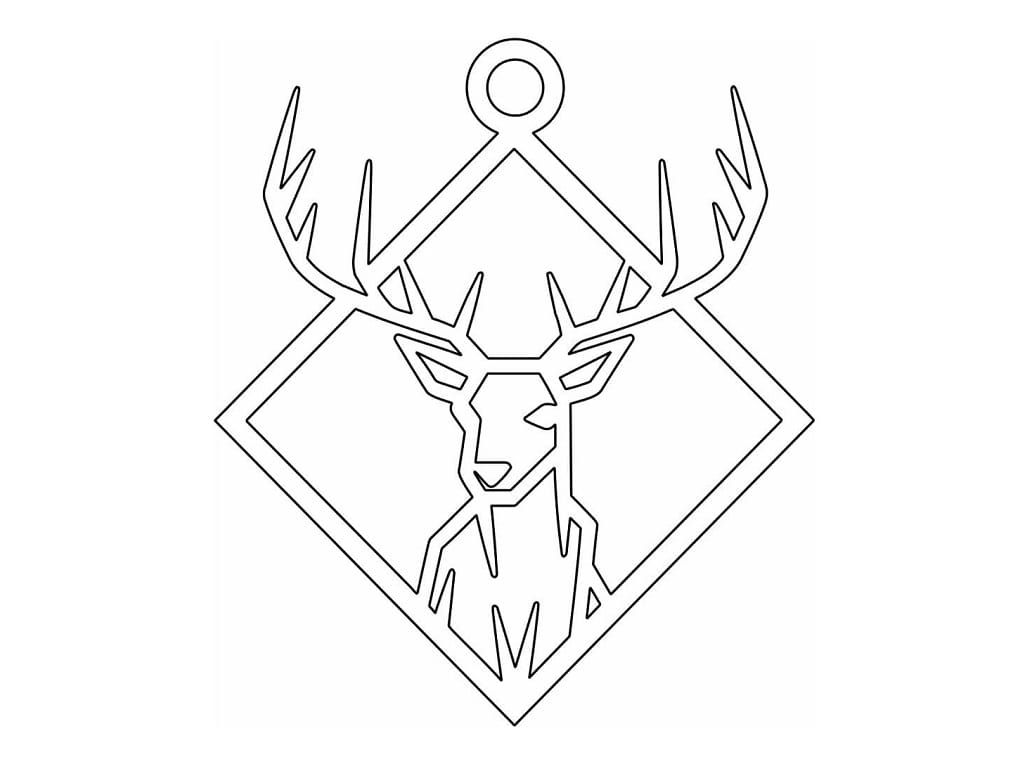 Laser Cut Deer Hanging Ornament