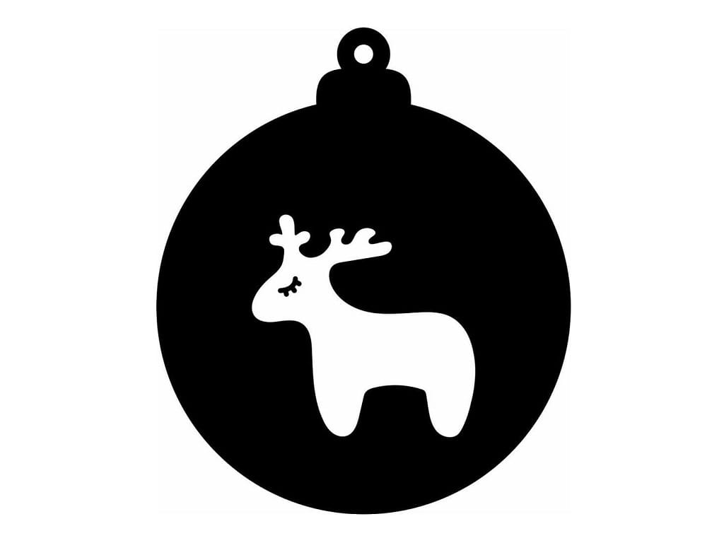 Laser Cut Moose Christmas Tree Bauble