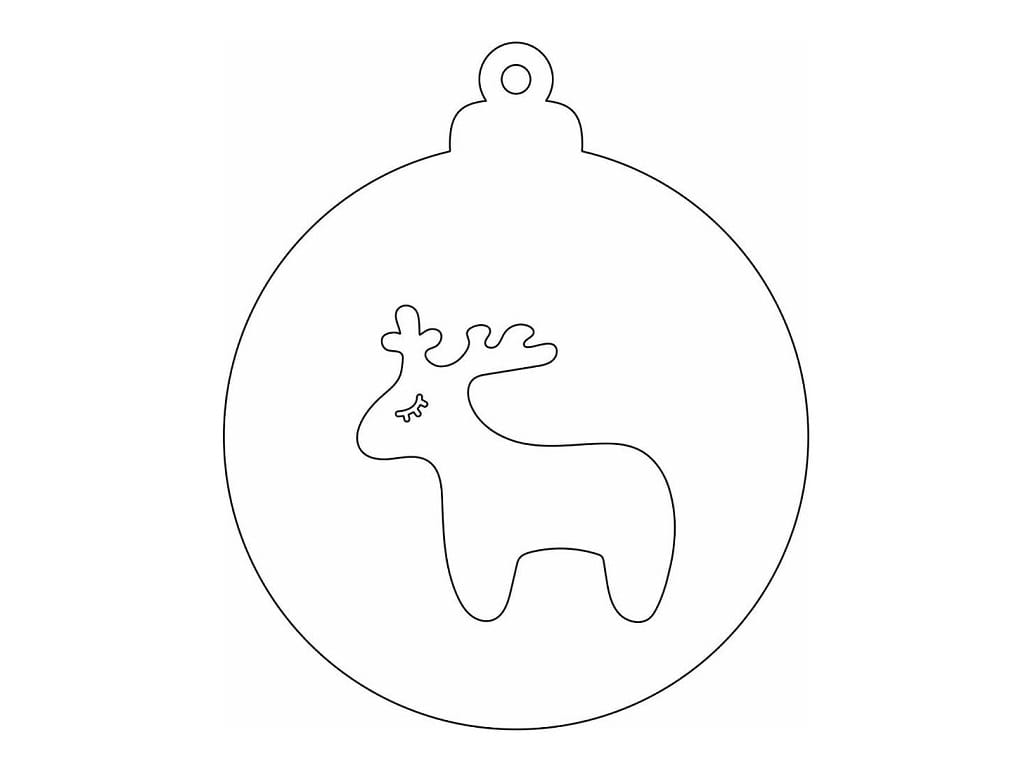 Laser Cut Moose Christmas Tree Bauble