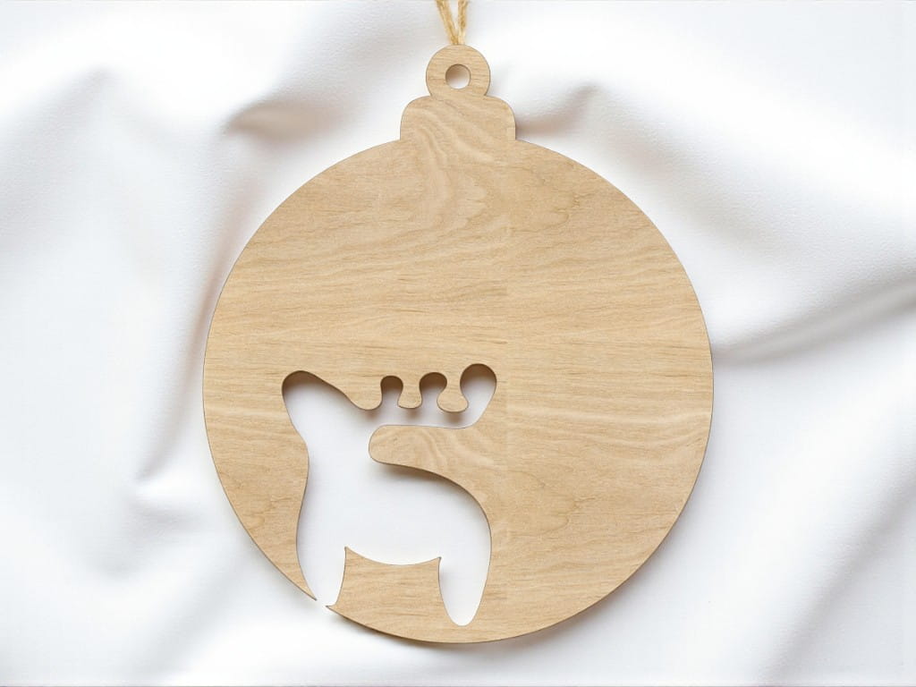 Laser Cut Moose Christmas Tree Ornament