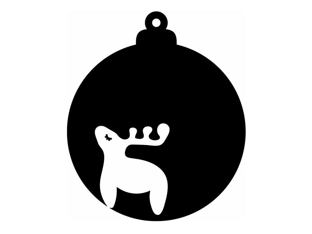 Laser Cut Moose Christmas Tree Ornament
