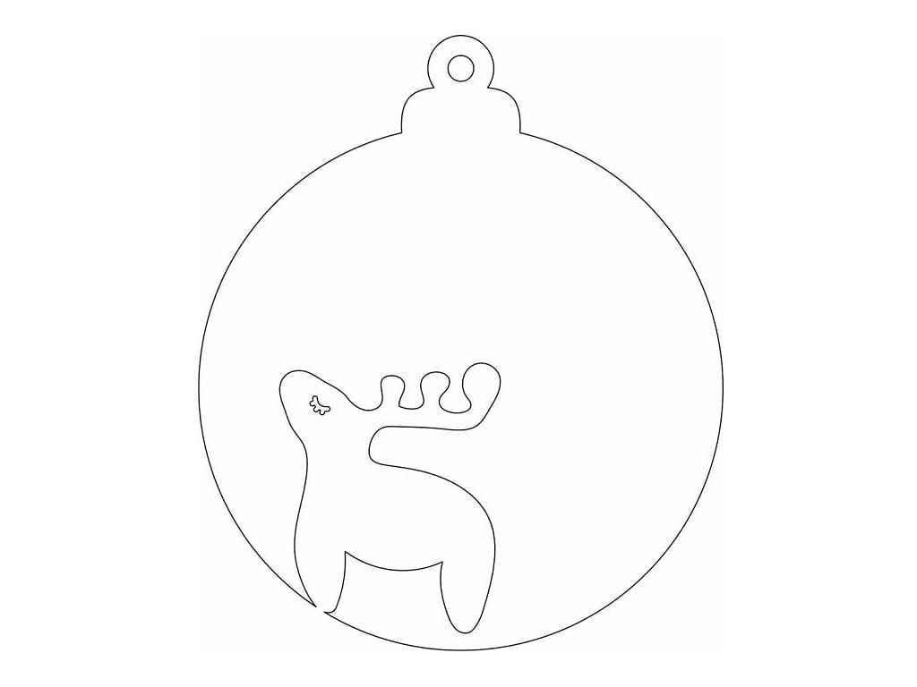 Laser Cut Moose Christmas Tree Ornament