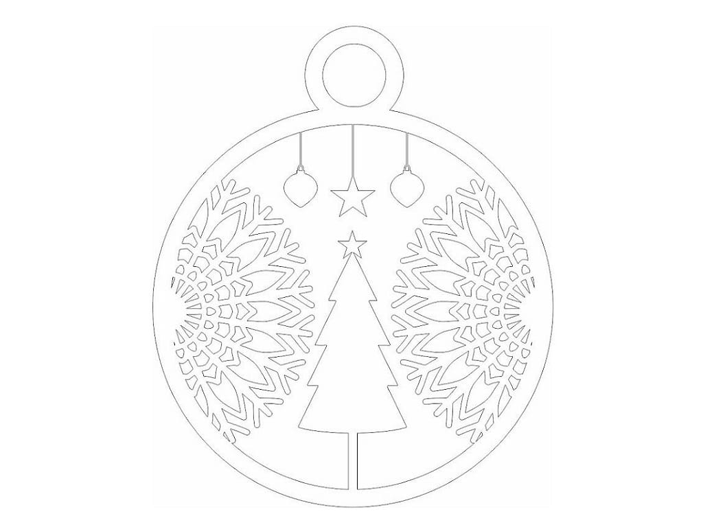 Laser Cut Intricate Christmas Hanging Decoration