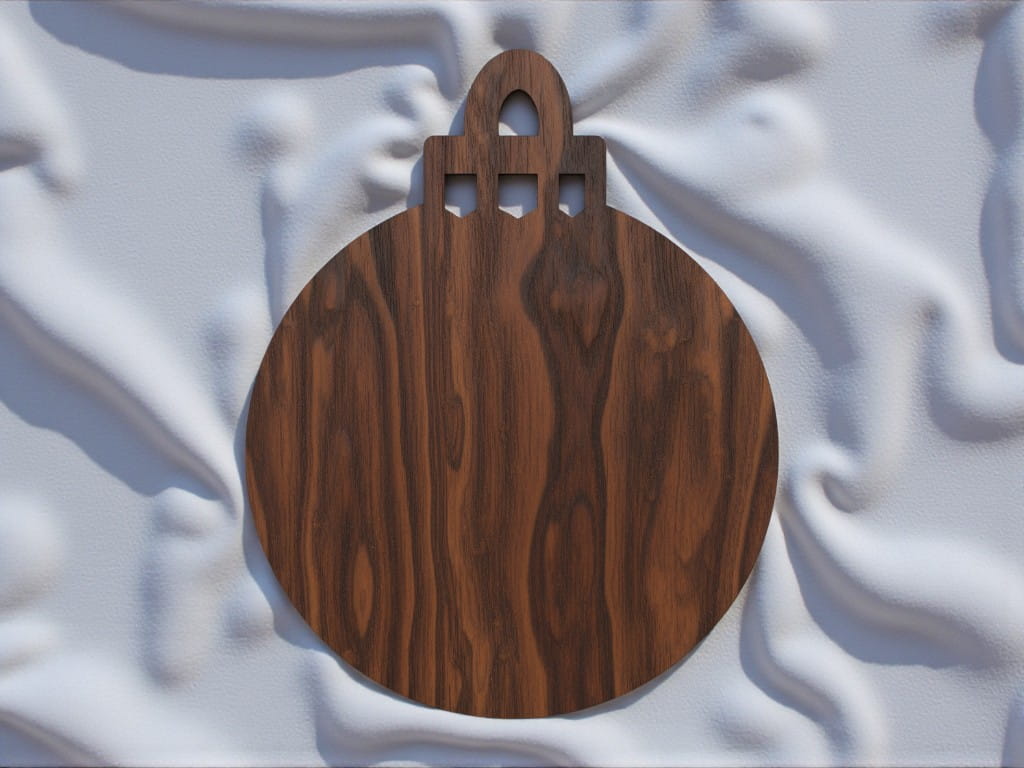 Laser Cut Blank Christmas Ball Ornament