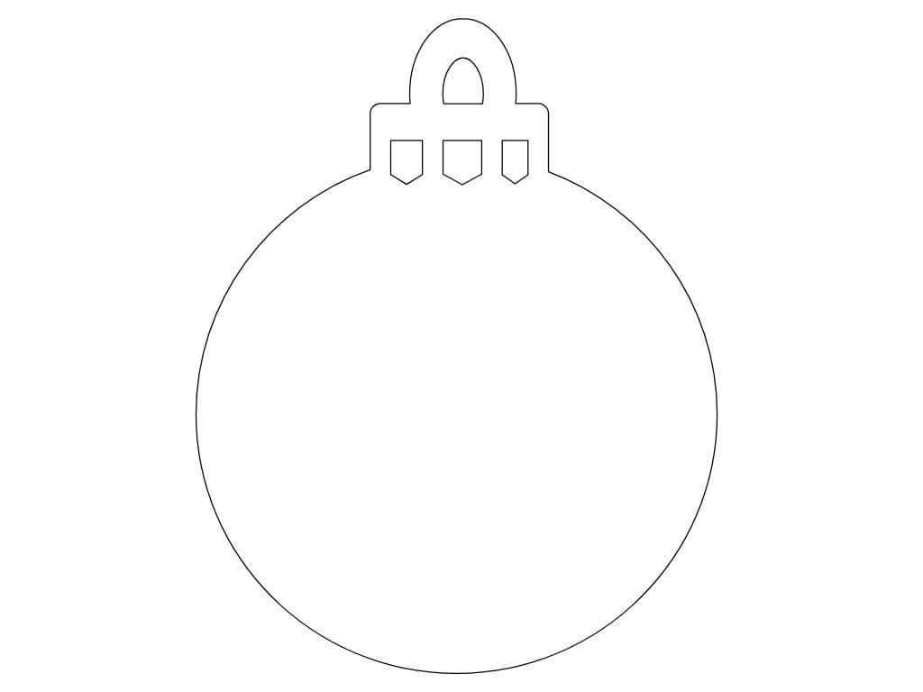 Laser Cut Blank Christmas Ball Ornament
