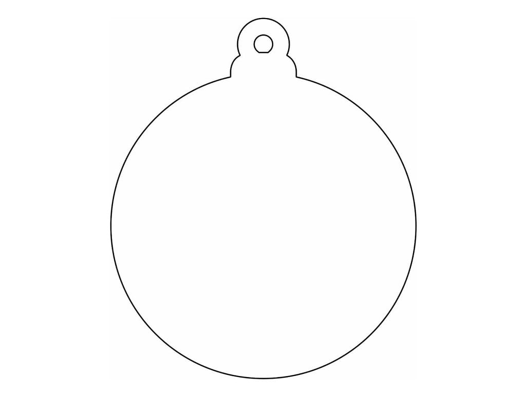 Laser Cut Round Christmas Bauble Blank