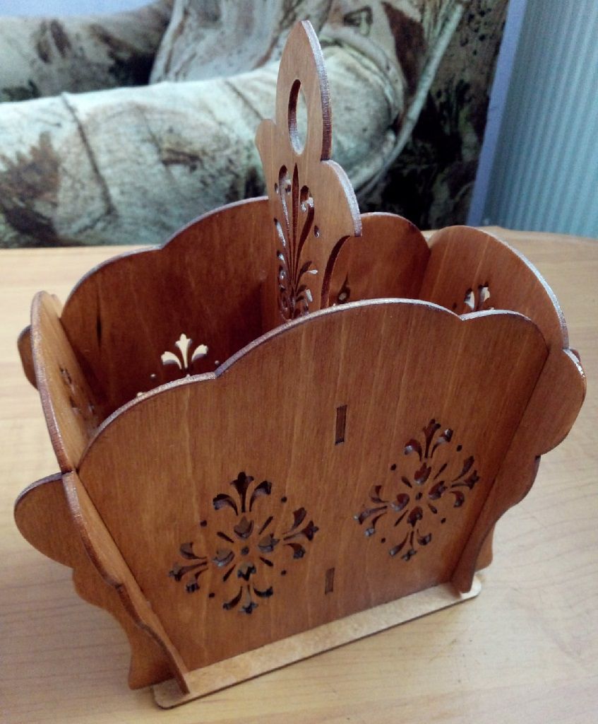 Laser Cut Cutlery Holder for Dining Table