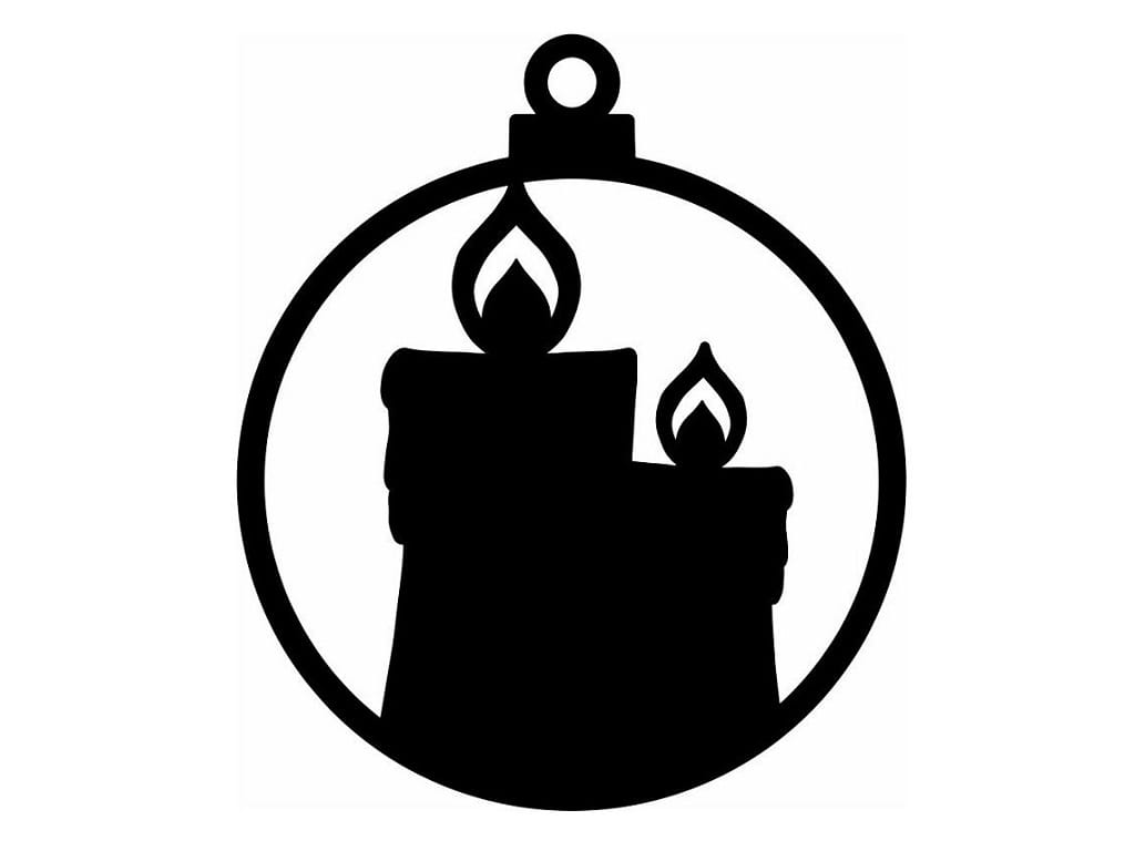 Laser Cut Candles Holiday Ornament