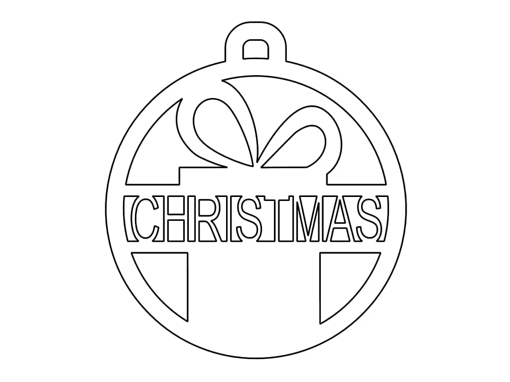 Laser Cut Christmas Gift Box Ornament