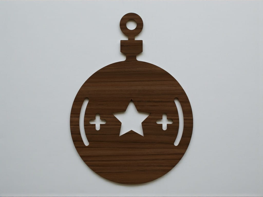 Laser Cut Symbols Christmas Tree Ornament
