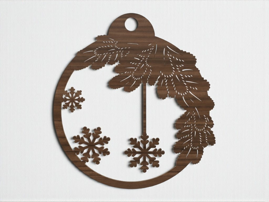 Laser Cut Ornate Christmas Ornament
