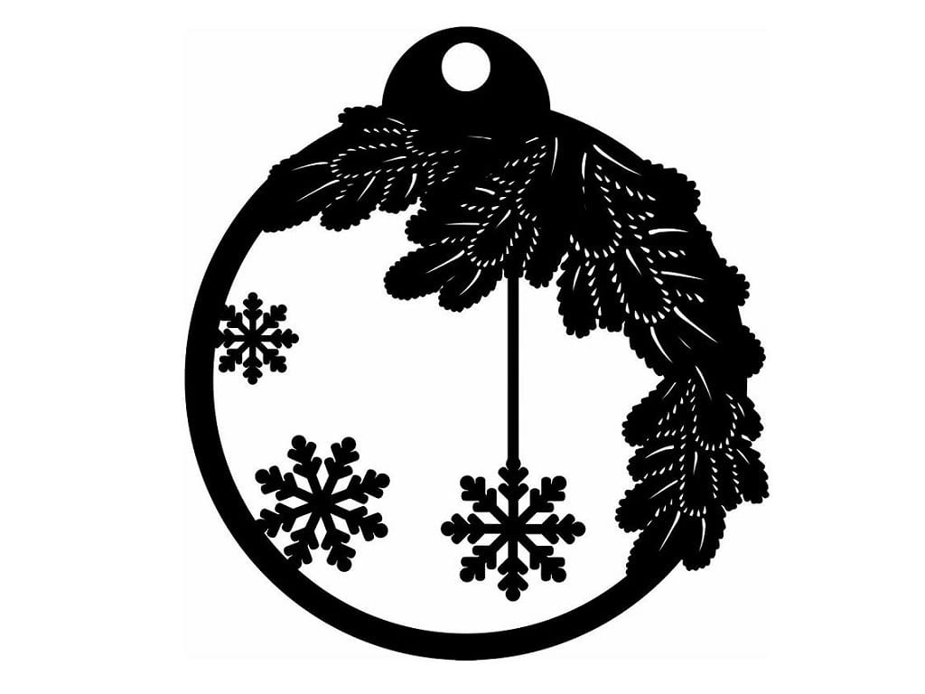 Laser Cut Ornate Christmas Ornament