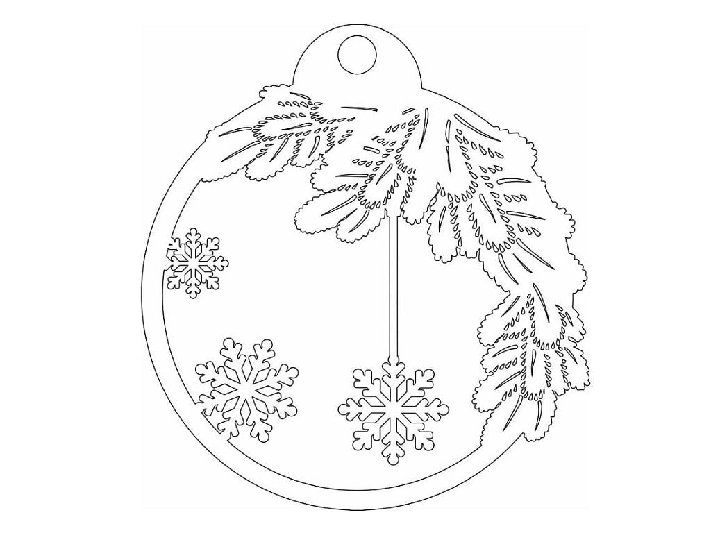 Laser Cut Ornate Christmas Ornament
