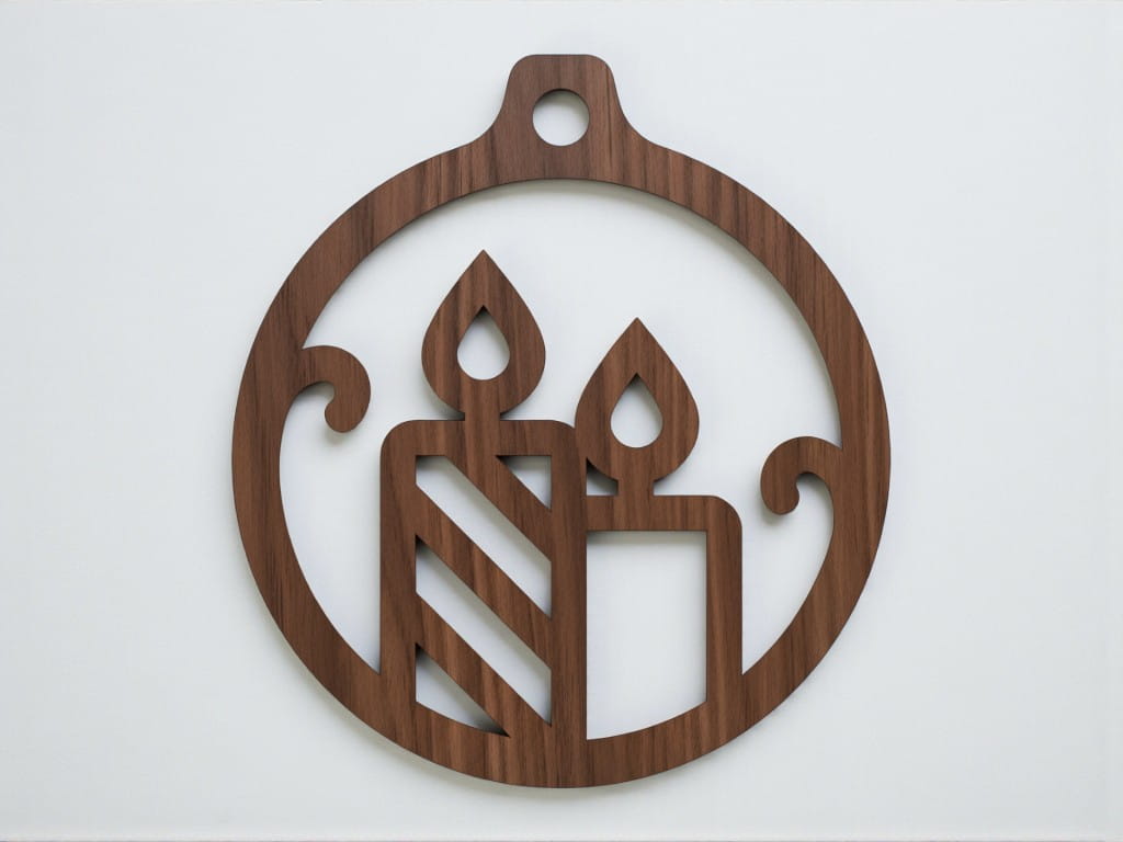 Laser Cut Hanging Candle Ornament