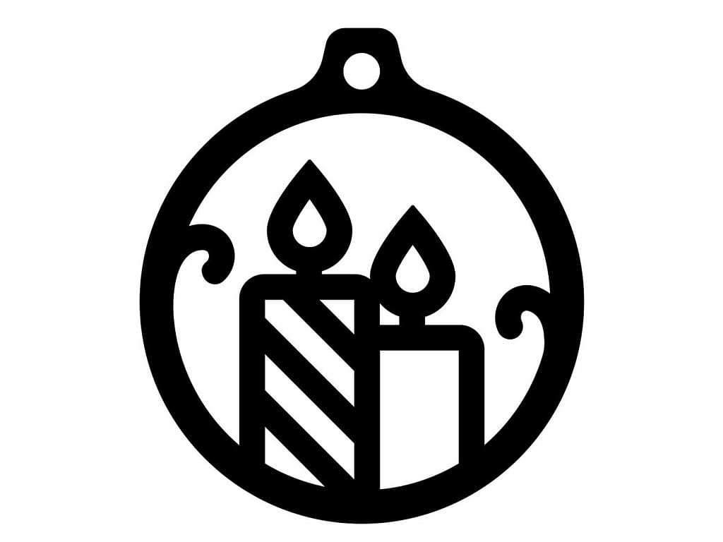 Laser Cut Hanging Candle Ornament