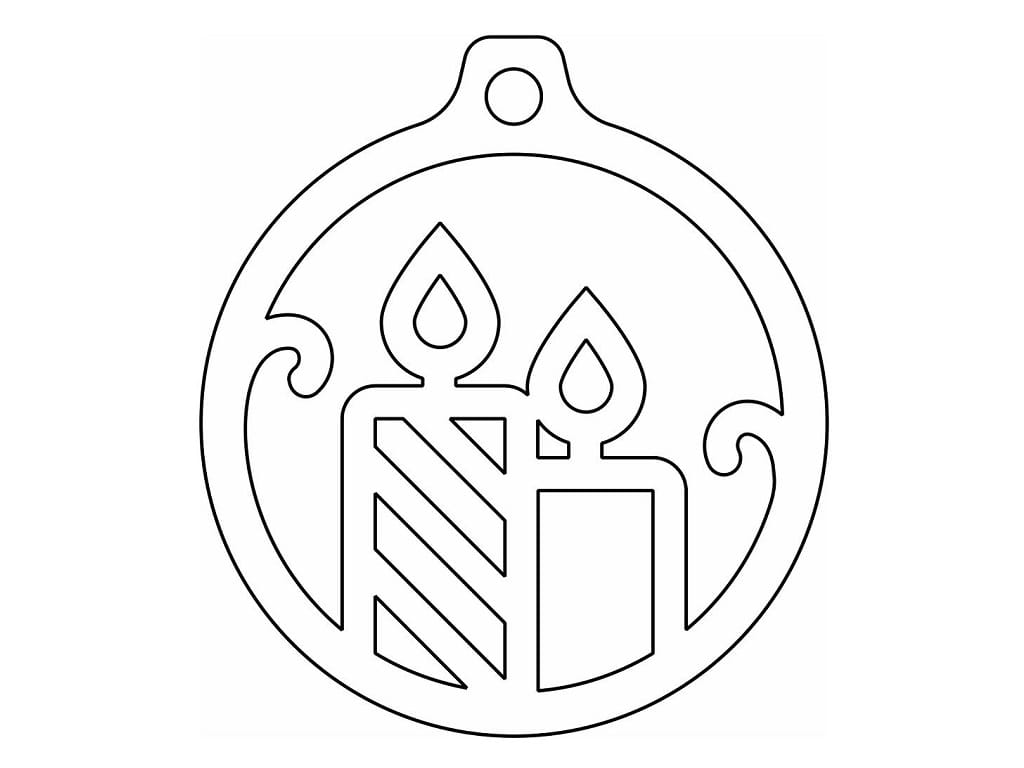 Laser Cut Hanging Candle Ornament