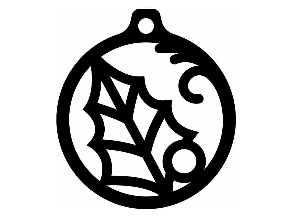 Laser Cut Leaf Christmas Ornament