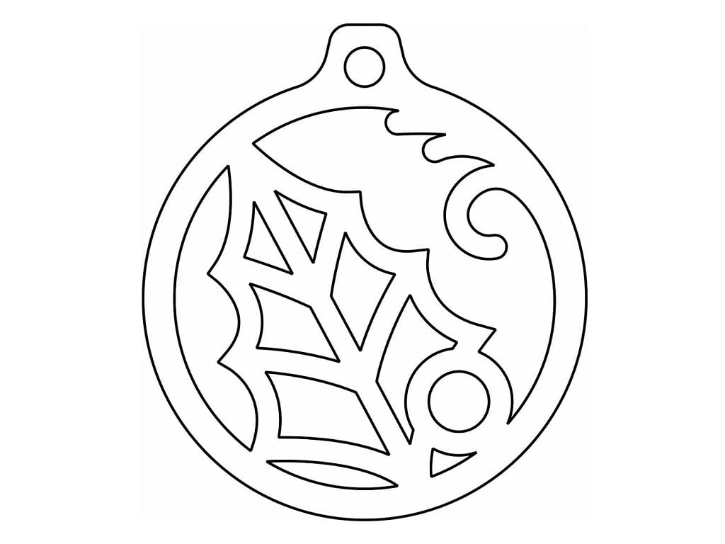 Laser Cut Leaf Christmas Ornament