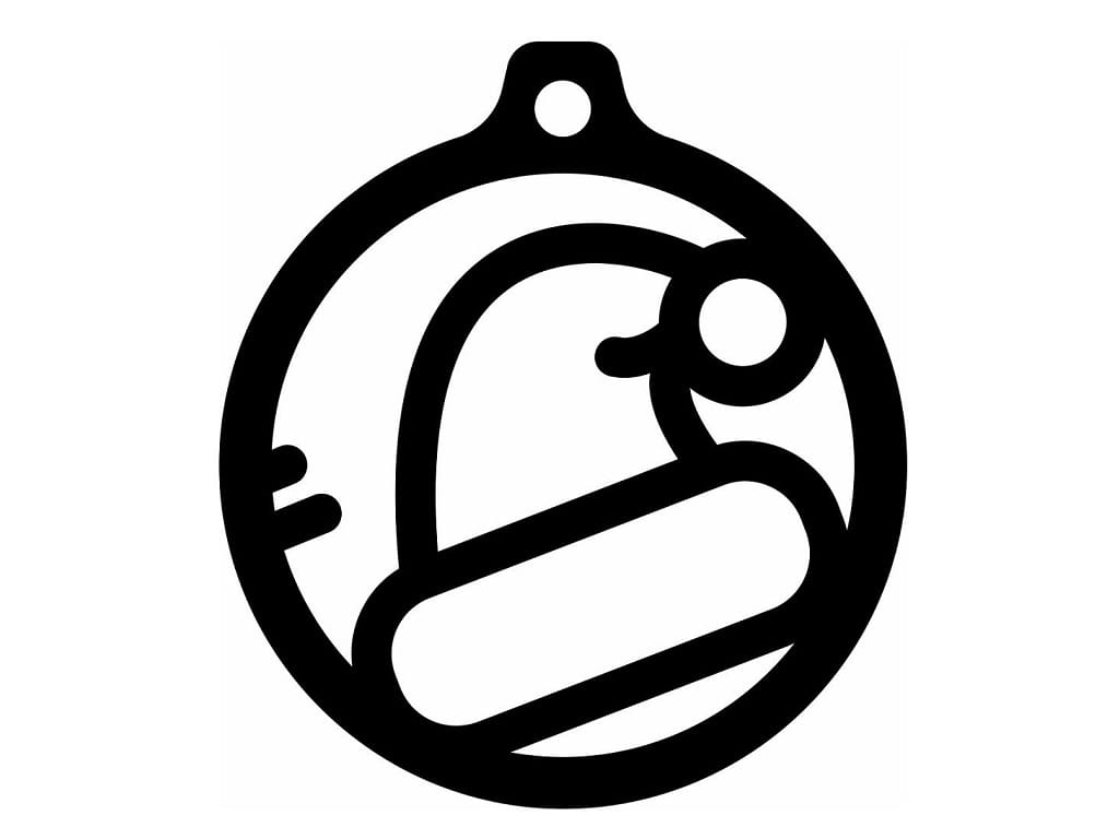 Laser Cut Santa Hat Christmas Bauble