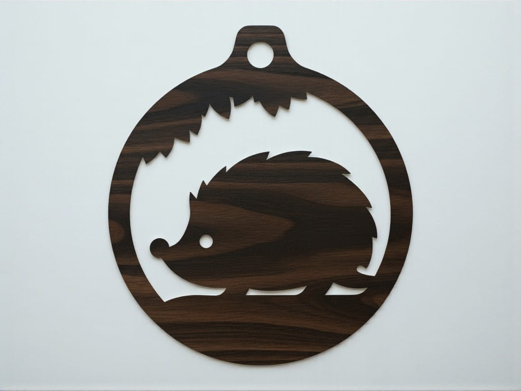 Laser Cut Hedgehog Christmas Tree Ornament