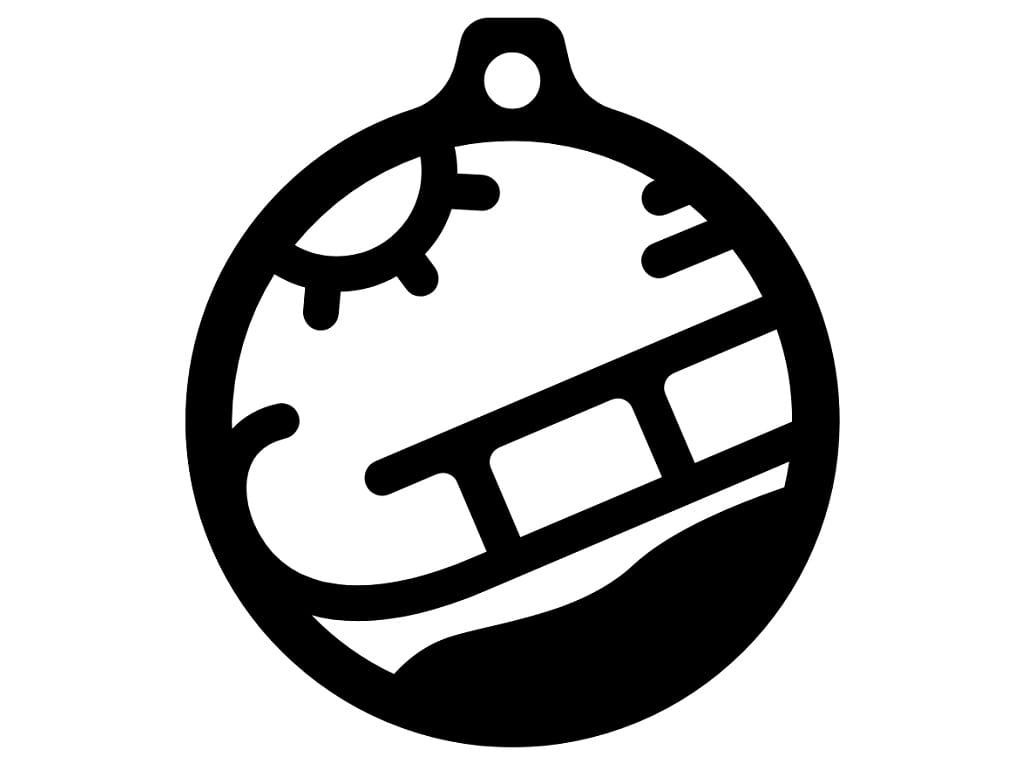 Laser Cut Santa Sleigh Christmas Ornament