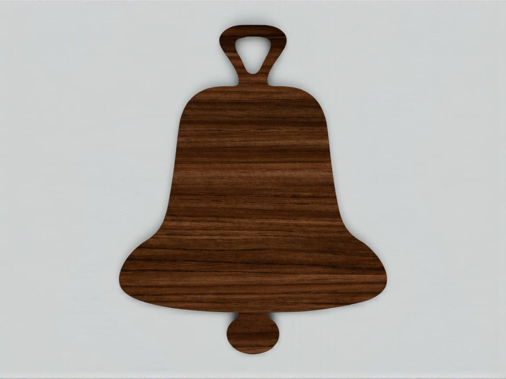 Laser Cut Bell Shaped Christmas Decoration Pendant