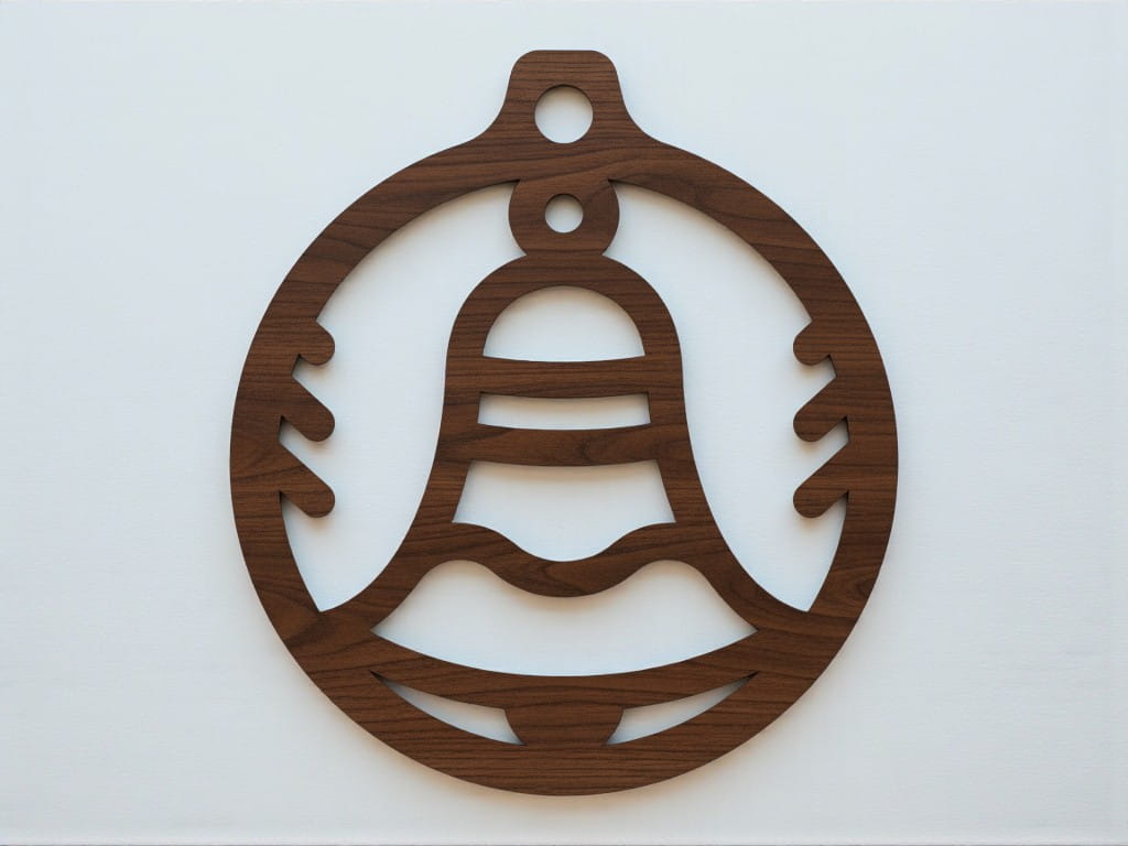 Laser Cut Christmas Tree Bell Bauble