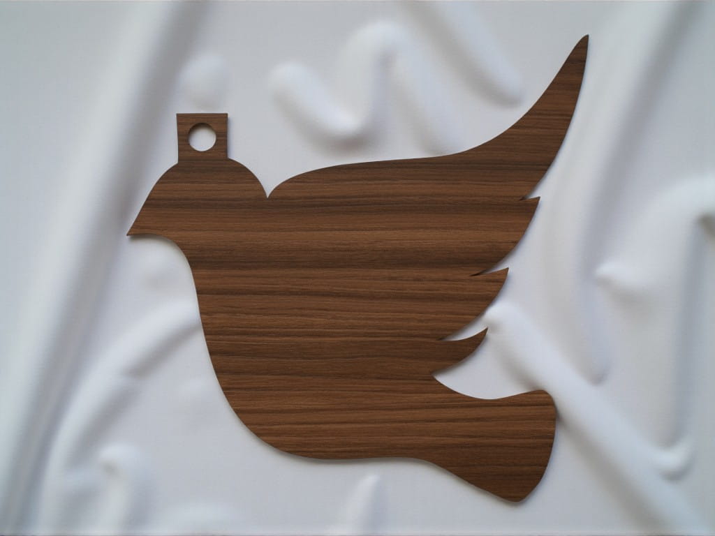Laser Cut Dove Bird Christmas Tree Ornament