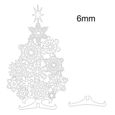 Laser Cut Snowflake Christmas Tree Decor Stand