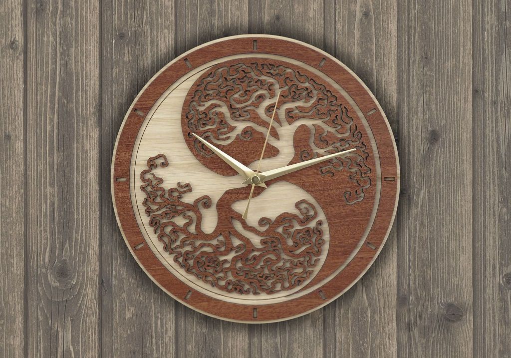 Laser Cut Tree of Life Wall Clock