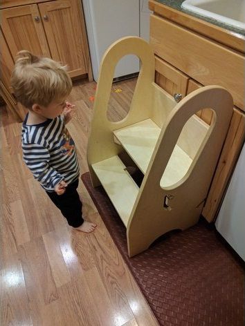 Laser Cut Kids Kitchen Step Stool