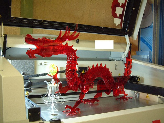 Laser Cut 3D Puzzle Dragon Wood Craft Construction Model Kit