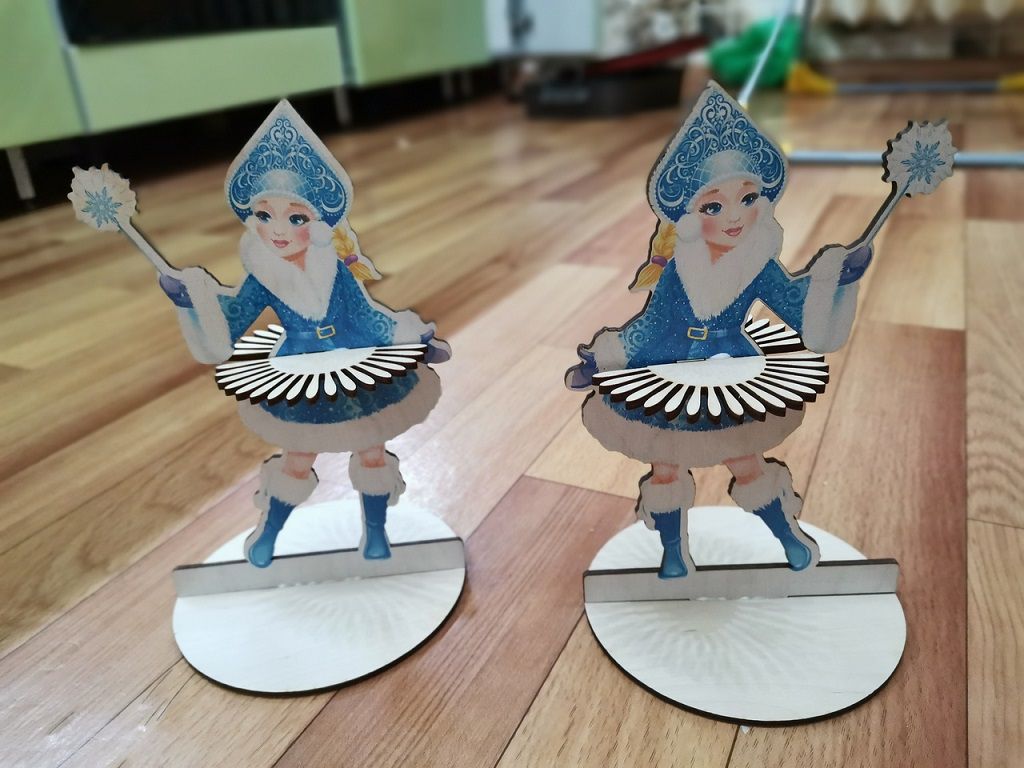 Laser Cut Snow Maiden Napkin Holder