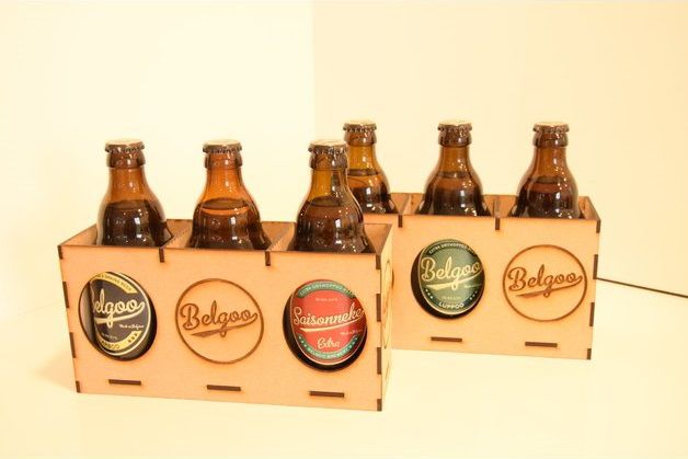 Laser Cut Beer Bottle Holder Box