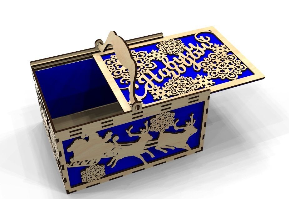 Laser Cut Festive Christmas Eve Box