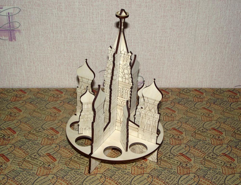 Laser Cut Russia Saint Basil Cathedral Easter Egg Holder