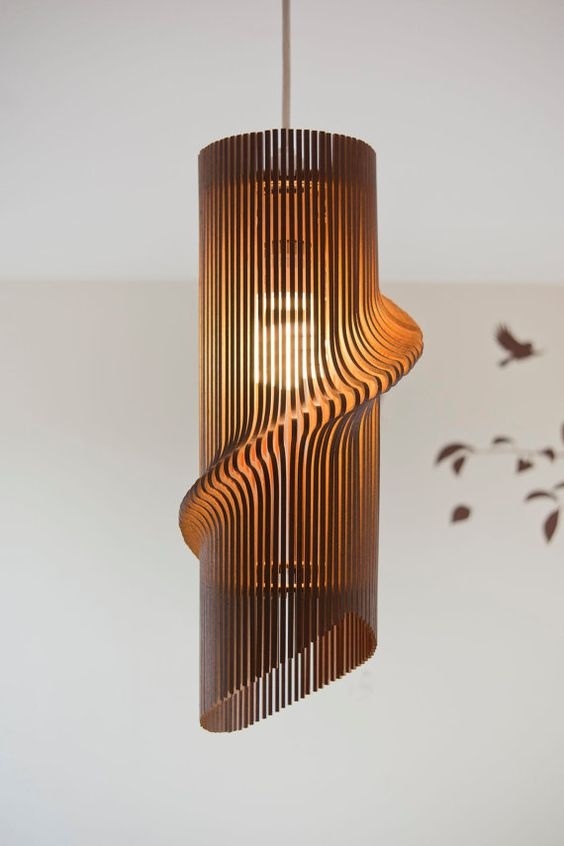 Laser Cut Wave Pendant Light Lampshade