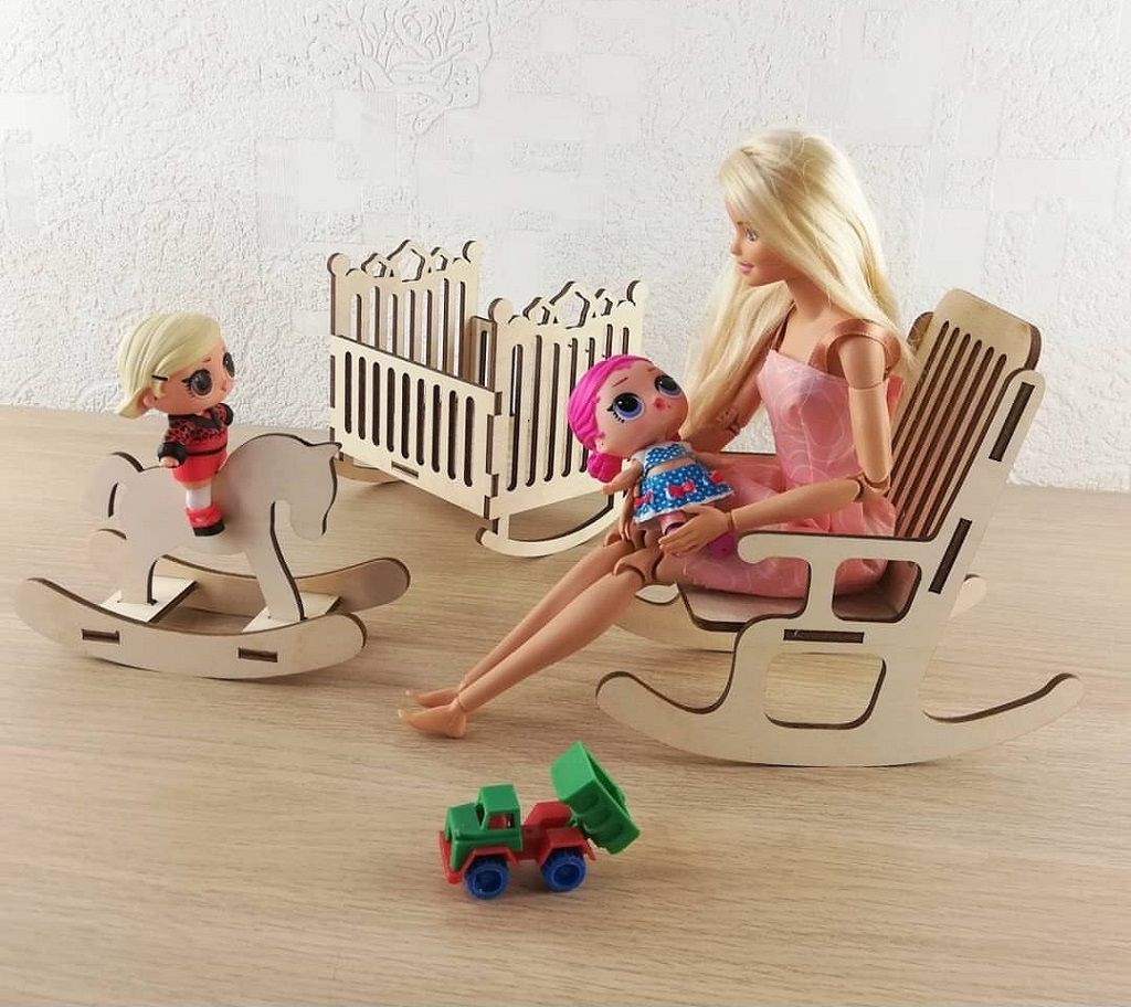 Laser Cut Miniature Rocking Horse Toy