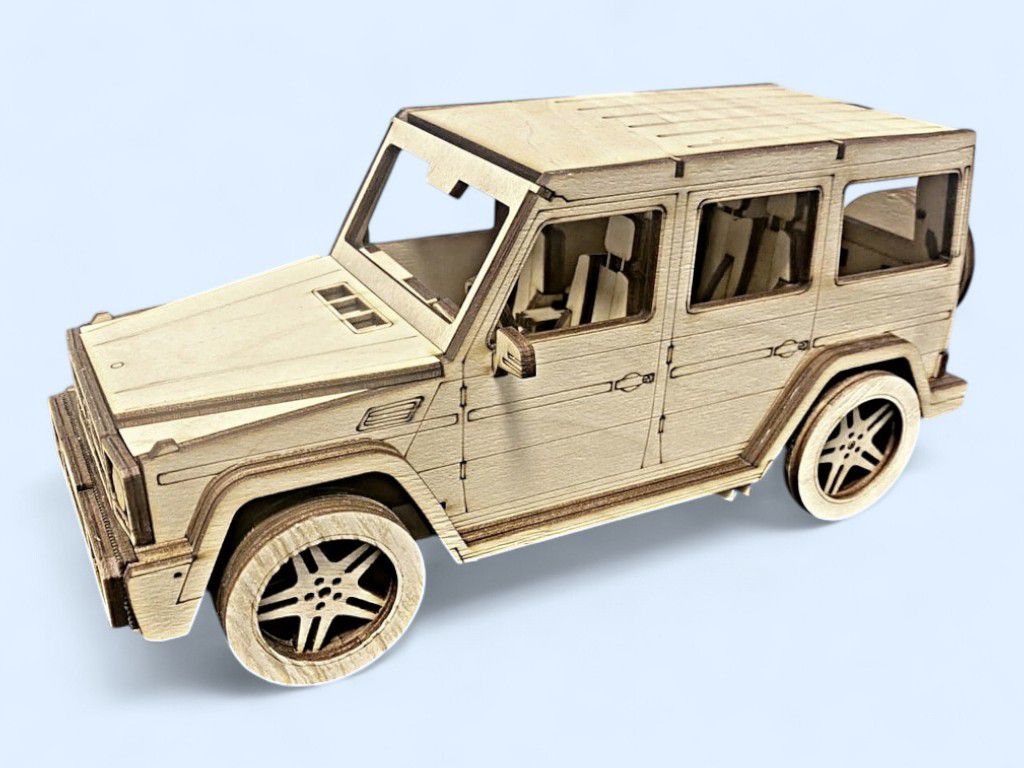 Laser Cut Mercedes G Class SUV 3D Wood Model